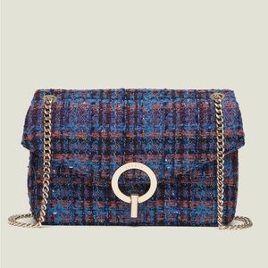 Sandro Yza multicolor tweed shoulder bag